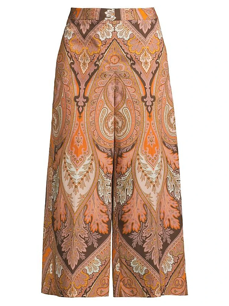 Laura Paisley Cropped Pants
