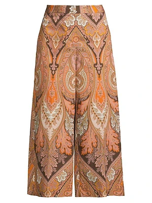 Laura Paisley Cropped Pants