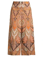 Laura Paisley Cropped Pants