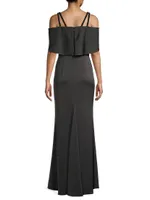 Double-Strap Satin Column Gown