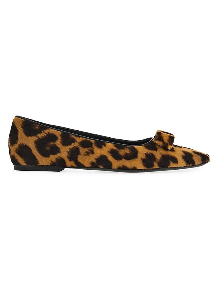 Siwar Leopard Calf Hair Flats