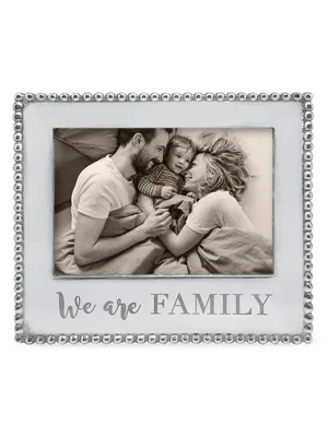 Beaded We Are Family Picture Frame