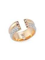 Thoby Thoby Two-Tone 18K Gold & 1.28 TCW Diamond Tubular Ring