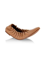 Jane Scalloped Leather Ballet Flats