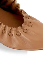 Jane Scalloped Leather Ballet Flats