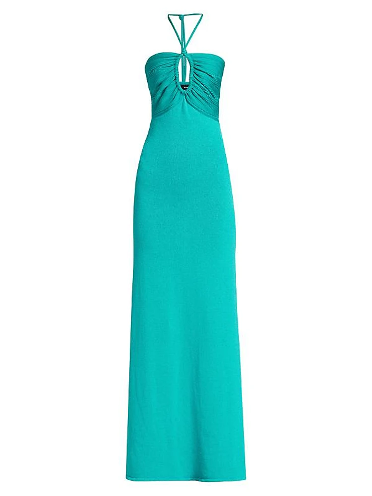 Knit Halter Maxi Dress