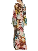 Floral Long-Sleeve Maxi Dress