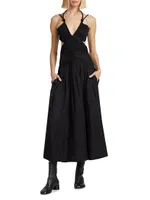 Ruched Cut-Out Maxi Dress