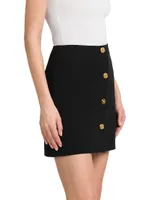 Enver Buttoned Miniskirt