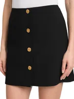 Enver Buttoned Miniskirt