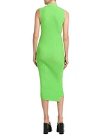 Sleeveless Slash Midi-Dress