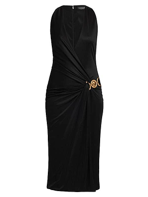 Medusa Icon Cocktail Midi-Dress