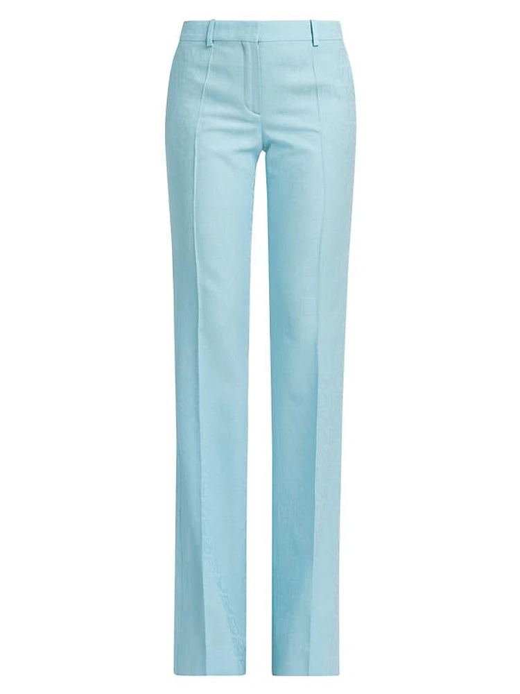 Virgin Wool Monogrammed Pants