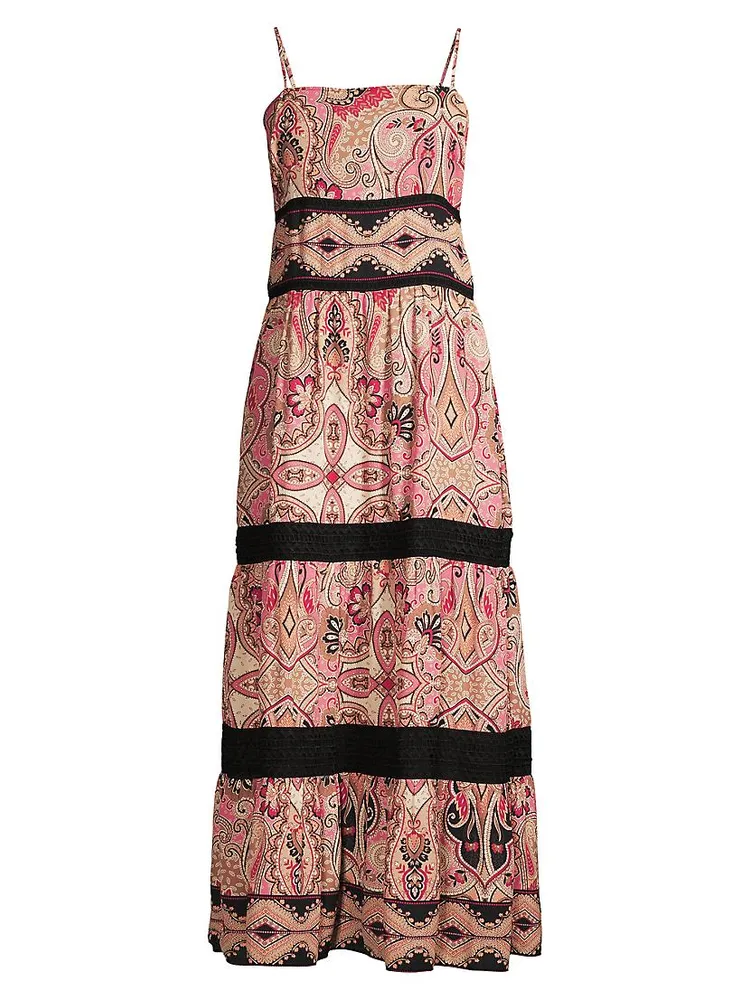 Rustic Chic Georgette Paisley Maxi Dress