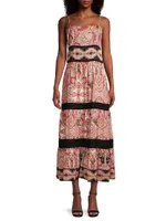 Rustic Chic Georgette Paisley Maxi Dress