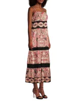 Rustic Chic Georgette Paisley Maxi Dress