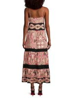 Rustic Chic Georgette Paisley Maxi Dress