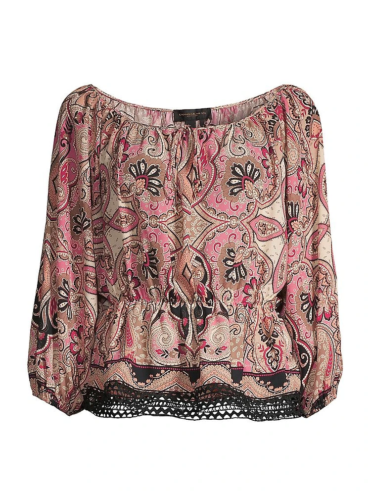 Rustic Chic Georgette Poet Paisley Blouse