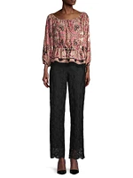 Rustic Chic Georgette Poet Paisley Blouse