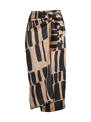 Rustic Chic Geometric Sarong Skirt