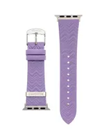 Apple Watch® Zigzag Embossed Leather Watch Strap/22MM