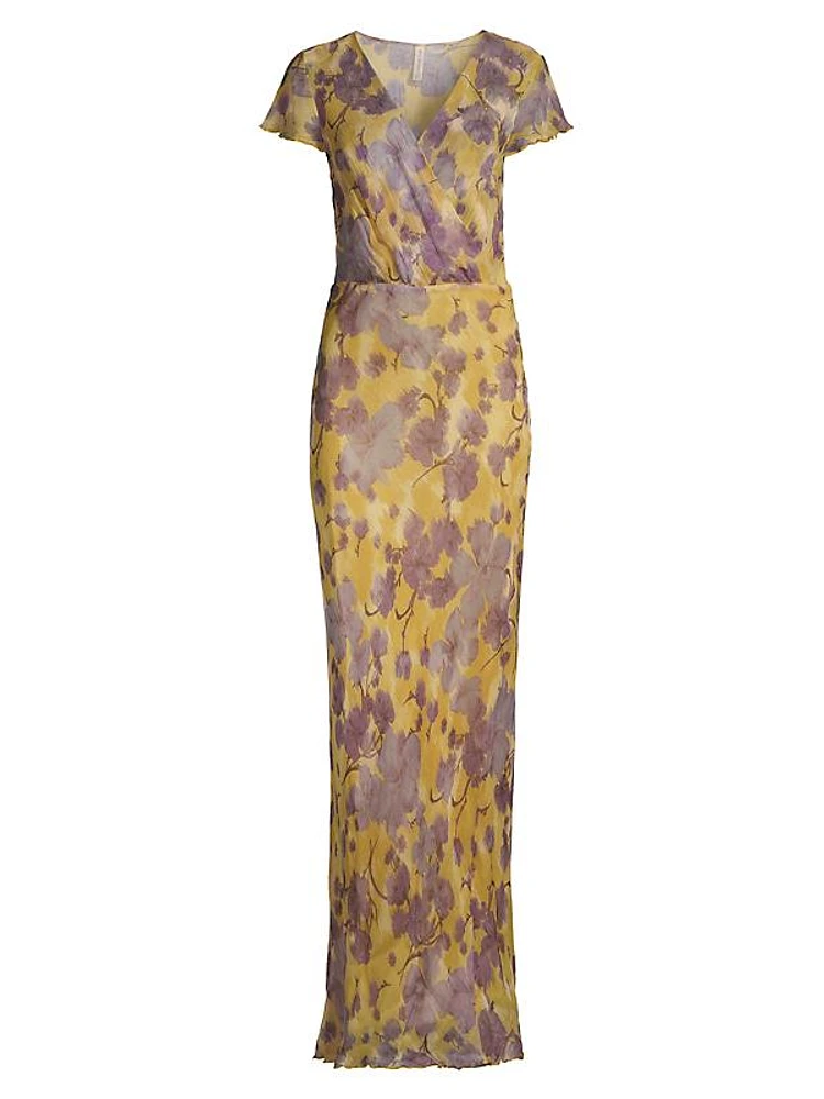 Bernadette Floral Silk Maxi Dress