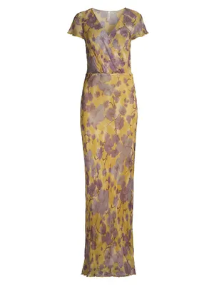 Bernadette Floral Silk Maxi Dress