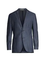 Adaptive Two-Button Cotton Jersey Blazer