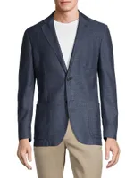 Adaptive Two-Button Cotton Jersey Blazer