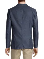 Adaptive Two-Button Cotton Jersey Blazer