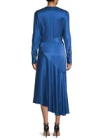 Grace Silk Wrap Midi-Dress