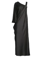 Grace One-Shoulder Silk Gown