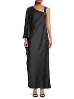 Grace One-Shoulder Silk Gown