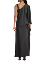 Grace One-Shoulder Silk Gown