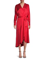 Grace Silk Wrap Midi-Dress