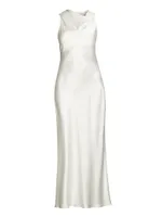 Grandeur Silk Cowl Neck Gown