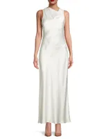 Grandeur Silk Cowl Neck Gown