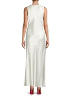 Grandeur Silk Cowl Neck Gown