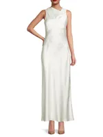 Grandeur Silk Cowl Neck Gown