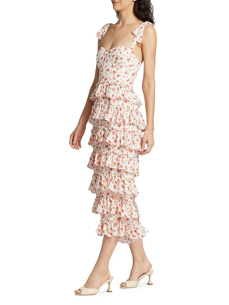 Floral Tiered Midi-Dress