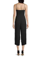 Cropped Tie-Front Jumpsuit