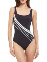 Simple Elegance Squareneck One-Piece Swimsuit