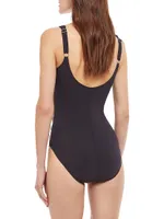 Simple Elegance Squareneck One-Piece Swimsuit