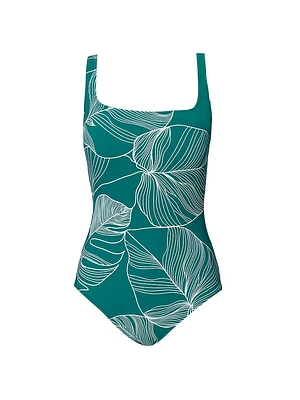 Natural Essence Squareneck One-Piece Swimsuit