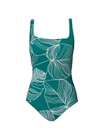 Natural Essence Squareneck One-Piece Swimsuit