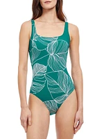 Natural Essence Squareneck One-Piece Swimsuit