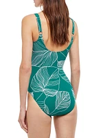 Natural Essence Squareneck One-Piece Swimsuit