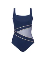 Onyx Squareneck One-Piece Swimsuit