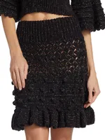 Femininity Crochet Miniskirt