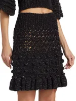 Femininity Crochet Miniskirt